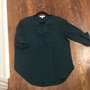 3/4 sleeve emerald blouse